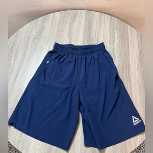 mens reebok performance shorts size small color blue